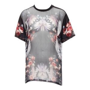 Givenchy Riccardo Tisci floral sheer romantic goth tshirt